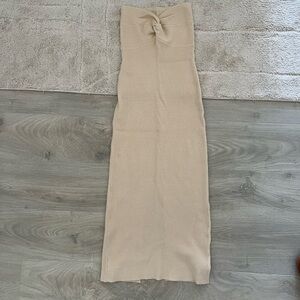 Strapless knit dress